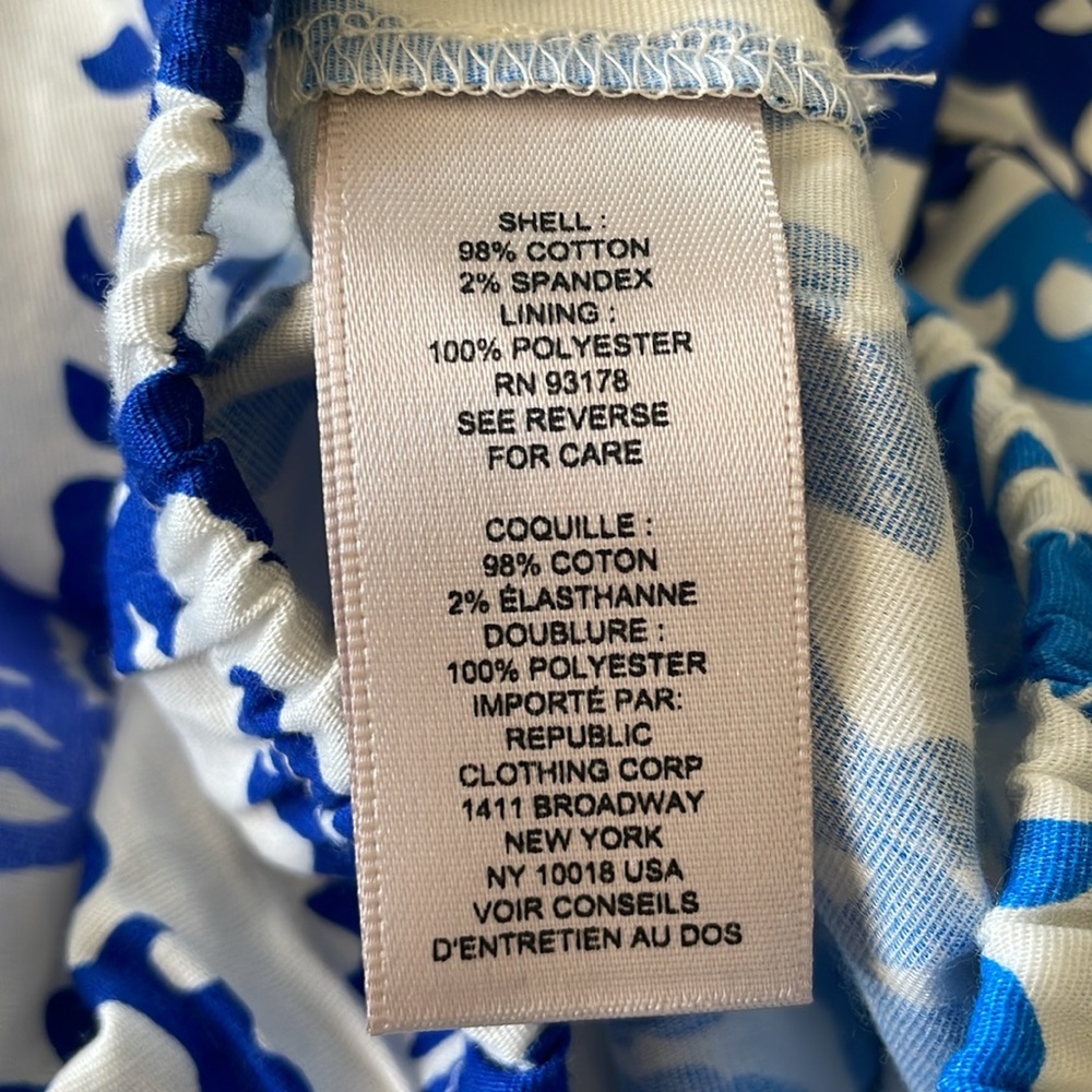 ♥️Catherine Malandrino♥️Blue and White Women's Blouse Size (Medium) - Picture 7 of 9